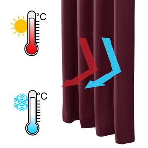 Amelie TO Vorhang mit Öse (2tlg) Bordeaux