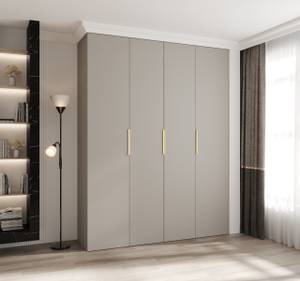 Armoire à portes battantes Como 4 Beige - Doré - 190 x 40 cm