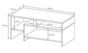 Wohnzimmer-Set ALVA 6-teilig Braun - Holzwerkstoff - 345 x 120 x 44 cm