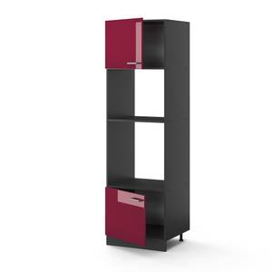 Mikrowellenschrank R-Line 34933 Anthrazit - Hochglanz Bordeaux