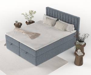 Boxspringbett Ampio Blau - Breite: 160 cm