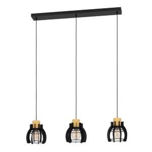 Luminaires suspendus STILLINGTON 1 Noir - Marron - Bois manufacturé - Métal - 180 x 110 x 88 cm