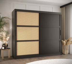 SCHWEBETÜRENSCHRANK PLECIONKA Breite: 200 cm - Schwarz