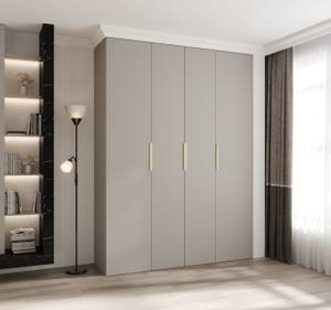 Armoire à portes battantes Como 4 Beige - Doré - 180 x 50 cm