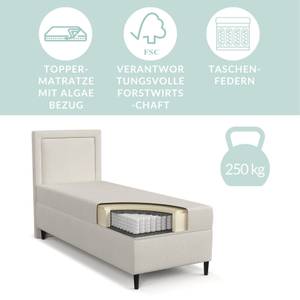 Boxspringbett Kallista Grau - Breite: 100 cm - H3