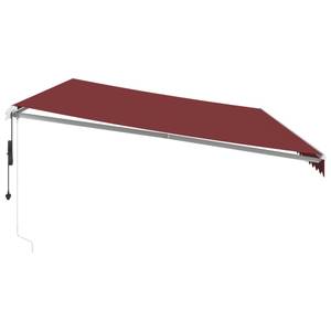 Auvent rétractable 3006542-4 Rouge bourgogne - 300 x 600 cm