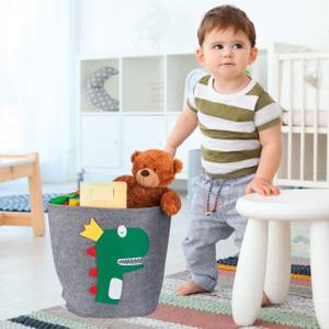 Panier de rangement pour enfants Gris - Vert - Jaune