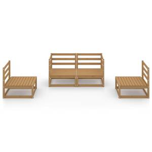 Salon de jardin (lot de 4) 3009891-1 Marron - Bois massif - Bois/Imitation - 70 x 67 x 70 cm