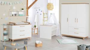 Set de chambre bébé Finn 3 pcs Blanc - Bois manufacturé