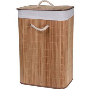 Wäschekorb aus Bambus, mit Deckel Braun - Bambus - 30 x 60 x 40 cm
