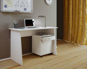 Schreibtisch Masola Weiß - Breite: 110 cm
