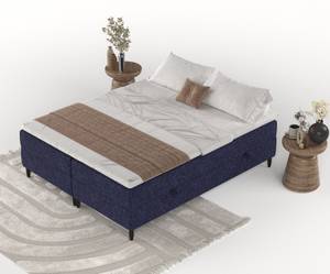 Boxspringbett Malte Marineblau - Breite: 180 cm - H3