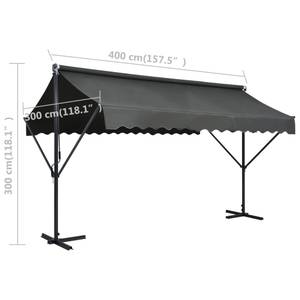 Markise 3000211 Anthrazit - Tiefe: 400 cm