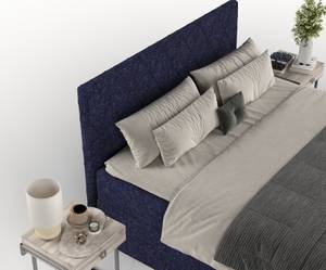 Boxspringbett Elodie Marineblau - 140 x 110 x 208 cm