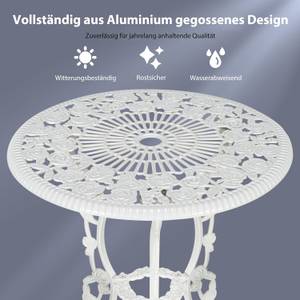 Gartenmöbel AB92817ITDE (3-teilig) Weiß - Metall