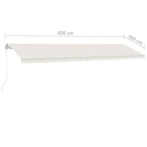 Markise 3006544-1 Creme - 300 x 1 x 600 cm