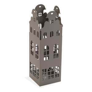 Regenschirmständer Building Grau - Metall - 15 x 49 x 15 cm