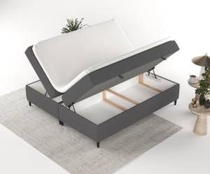 Premium Boxspringbett Theo Anthrazit - Breite: 122 cm