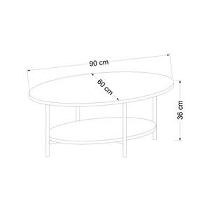 Table basse Fredericia ovale Marron - Bois manufacturé - 90 x 36 x 60 cm