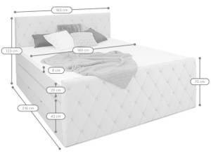 ABU DHABI Boxspringbett mit Bettkasten Beige - Breite: 180 cm