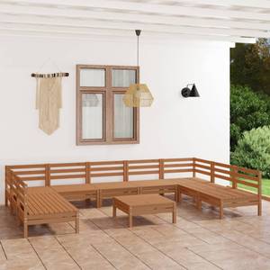 Garten-Lounge-Set Braun - Massivholz - Holzart/Dekor - 64 x 29 x 64 cm