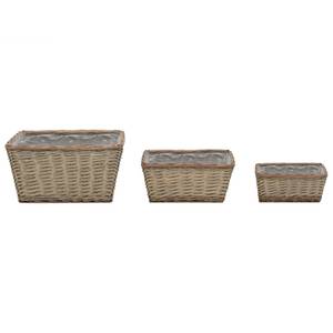 Hochbeet (3-teilig) 246834 Braun - Naturfaser - Holzart/Dekor - 32 x 23 x 45 cm