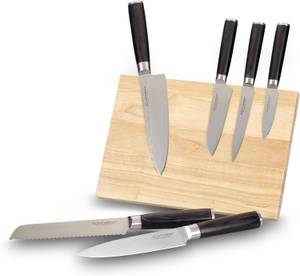 Damastmesser Set inkl. Messerblock 7-tlg 8 x 22 x 31 cm