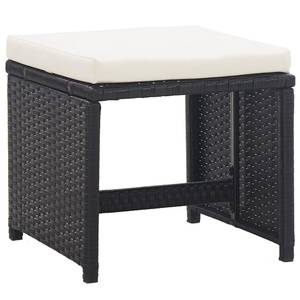 Garten-Essgruppe (11-teilig) 42523 Schwarz - Kunststoff - Polyrattan - 109 x 74 x 167 cm