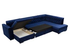 Ecksofa Gerdin Blau - Holz teilmassiv - 345 x 82 x 205 cm