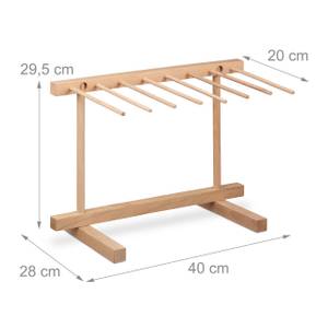 Nudeltrockner Buchenholz Braun - Holzwerkstoff - 40 x 30 x 28 cm