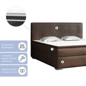 Boxspringbett Doppelbett Soler Braun - Breite: 200 cm