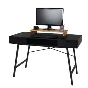 Schreibtisch E92 Schwarz - Metall - Holz teilmassiv - 120 x 76 x 60 cm