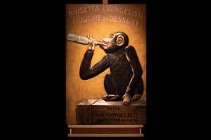 Tableau métallique 3D Thirsty Monkey Marron - Métal - 60 x 90 x 4 cm