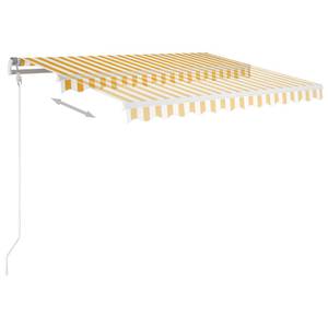 Auvent rétractable 3006542-3 Blanc - Jaune - 250 x 1 x 350 cm