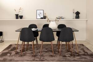 Essgruppe Pippi 16 (7-teilig) Schwarz - Massivholz - 90 x 75 x 190 cm