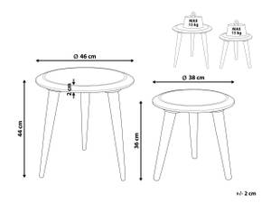 Ensemble table et chaises TURUA Marron - Bois massif - 38 x 36 x 38 cm