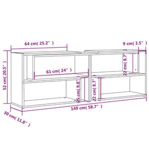 TV-Schrank 3008170 Hochglanz Grau