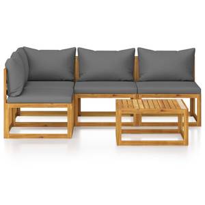 Garten-Lounge-Set (5-teilig) 3009697-29 Grau - Massivholz - Holzart/Dekor - 68 x 29 x 68 cm