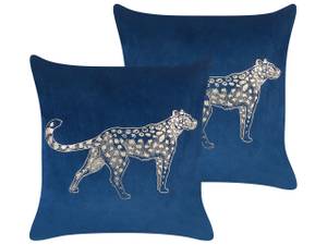 Coussin décoratif MARULA Bleu - Doré - Bleu marine