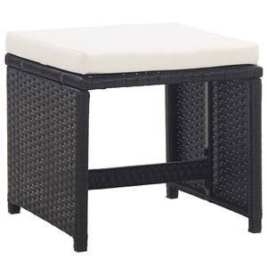 Garten-Essgruppe (5-teilig) 3012315-1 Schwarz - Kunststoff - Polyrattan - 60 x 74 x 123 cm