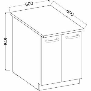 Beistellmöbel S7163965 Braun - Massivholz - 52 x 85 x 60 cm