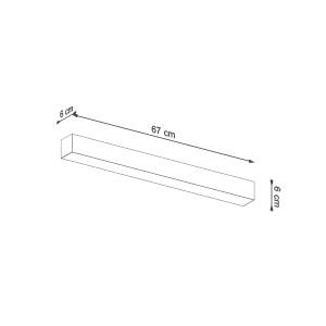 Deckenleuchte Pinne 3000K Weiß - Tiefe: 67 cm