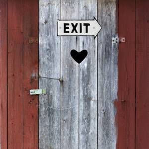 4 x Exit Schild 4er Set