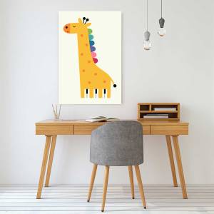 Tableau girafe colorée 30 x 45 cm