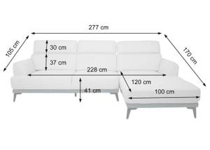 Sofa G44 L-Form Anthrazit - Schlaffunktion davorstehend rechts