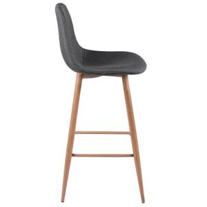 Tabouret de bar Fredrik (Lot de 2) Gris - Textile - 42 x 100 x 50 cm