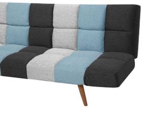 3-Sitzer Sofa INGARO Blau - Multicolor - Eiche Hell