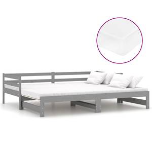 Tagesbett D3494 Grau - Massivholz - 90 x 56 x 200 cm