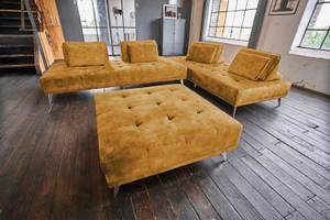 Ecksofa mit Hocker WIOLO Rotbraun