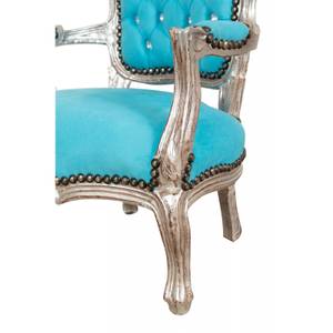 Fauteuil baroque LOUIS XVI Bleu clair - 51 x 50 cm